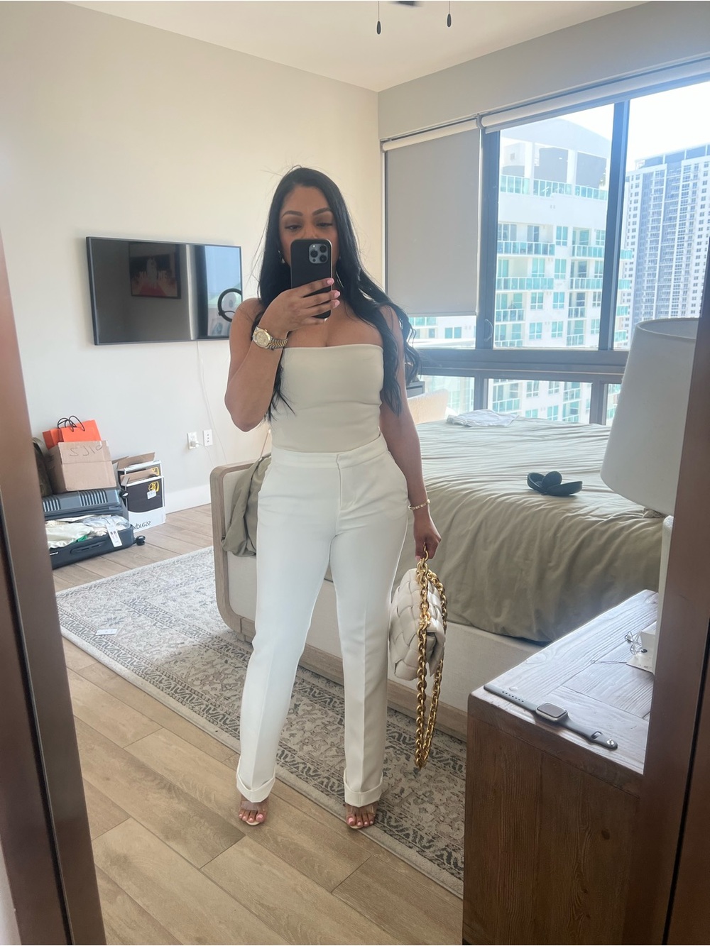 Zara white Pants - Sleek Minimal Silhouette